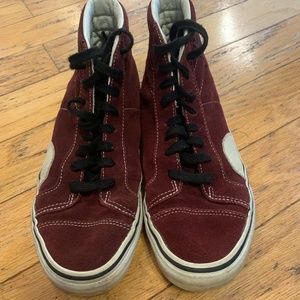 Maroon Vans Size 8